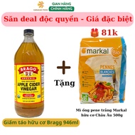 [Free European Organic Noodles 500G] Bragg Organic Apple Cider Vinegar 946ml, Healthy Apple Cider Vinegar, Pure Apple Cider Vinegar