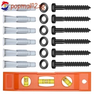 [January New] TV Wall Mount Hardware Kit: M8 Lag Bolts, Anchors & Level Included❀