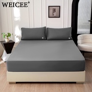 WEICEE ผ้าปูที่นอน 6ฟุต/5ฟุต/3.5ฟุต/3ฟุต คุณภาพดี Bedsheet ผ้าปูที่นอนกันไรฝุ่น รัดมุมรอบเตียง360องศ