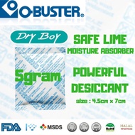 O-Buster Sakamoto Safe Lime 5g/Silica gel/Desiccant/Food Grade Moisture Absorber.食品级干燥剂Gred Makanan 