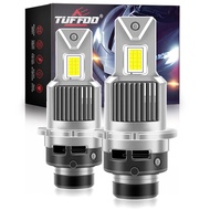 TUFFOO 1Pair D4S/D4R/D2S/D2R Car LED Headlight Bulb Plug And Play Canbus Error Free 6000K - White