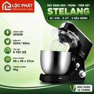 STELANG SC-236 5L 1000W EGG CREAMING MACHINE – 3 Stainless Steel Beater Heads – BAKERY POWDER MIXER
