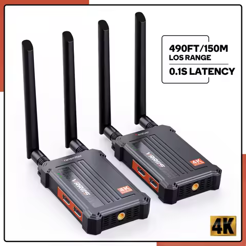 Wireless 4K HDMI Transmitter and Receiver Dual HDMI Output Wireless Extender kit For Laptop DSLR Cam
