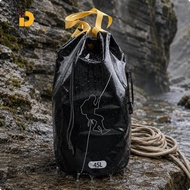 Dynwave Climbing Rope Backpack Heat-Sealed Climbing Rope Bag Drain Hole Cylindrical Shape for Canyon