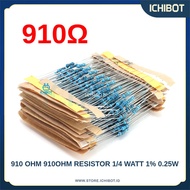 910 ohm 910ohm Resistor 1/4 Watt 1% 0.25W