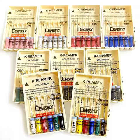 5 Boxes Dental K-FILE File 21/25/31mm SSt Endo Root Canal K Files Hand Use Endodontic Finger Spreade