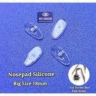 Nose Pad Silicone Screw-in 18mm Nose Pad Nose Pad Silicone Nose Pad Glasses Screw-in Nosepad Large N