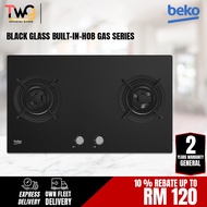 [FREE DELIVERY] Beko 75cm HIEW 72242 SOB Build-in 2 Zone Burner gas Hob HIEW72242SOB