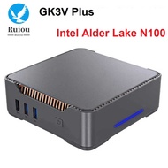 GK3V PLUS Intel Alder Lake N100 Mini PC Windows 11 PRO WiFi5 BT4.0 DDR4 8GB/16GB 256GB/512GB SSD Mini PC Gamer Computer VGA Triple Display