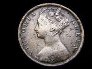 BRITISH HONG KONG ~ 1901年英屬香港一仙(Cent)銅幣(英女皇維多利亞像,有H標記)