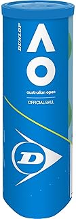 DUNLOP Australian Open (AO) Extra Duty All-Court Tennis Balls - 3 Ball Can (12 Cans = 1/2 Case)