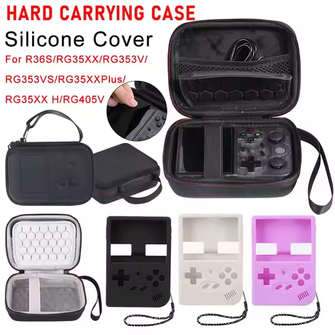 Portable Carrying Case For RG35XX Series/RG353V/RG353VS/R36S/RG405V Handheld Game Console Storage Ba