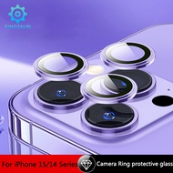 Kingzalin ตัวปกป้องกล้องถ่ายรูปสำหรับ IPhone15 14 13 12 Pro Max/ iPhone 14 11 Pro iPhone 13 12 Mini ฝาวงแหวนรูปกล้องโลหะ