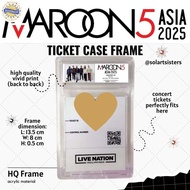 Maroon 5 Asia 2025 Tour Concert Ticket Case Frame Keeper Photocard Live In Manila chain adam levine