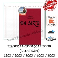 Tropical F4 Hard Cover 3 Column Foolscap Book Manuscript /Buku Log Kulit Tebal Notebook Hardcover Ac