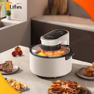 Air Fryer Digital Glass Air Fryer Multi-Function Household Air Fryer Oven 8L Large Capacity hencangt