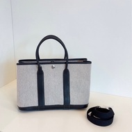 Hermes 愛馬仕 GP30 GardenParty 花園包 帆布拼皮