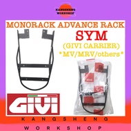 GIVI (MV-/MRV-) MONORACK ADVANCE RACK (GIVI CARRIER) ~ *SYM* ~ (BONUS/E-BONUS/SR110/SPORT BONUS/RIDER/SM SPORT110-R/-E)