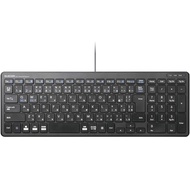 [Direct from Japan]Elecom Wired Keyboard Pantograph Compact Keyboard Black TK-FCP097BK