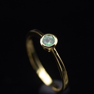แหวนมรกตโคลัมเบีย (Colombian Emerald) พลอยแท้ ชุบทอง ไซส์ 53เบอร์6.5US สินค้ามีใบรับประกัน