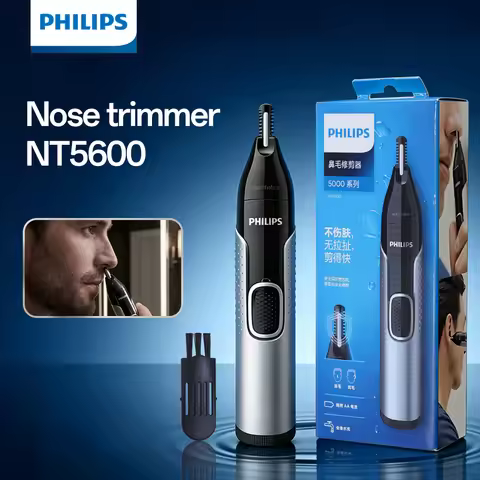 Philips Nose Hair Trimmer NT5600 Portable Electric Nose Hair Clipper Automatic Shaving Nose Eyebrow 