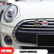 For Mini F55 F56 F60 R55 R56 R60 Cooper Front Grill Decals Emblem Metal 3D Stickers Badge Accessorie