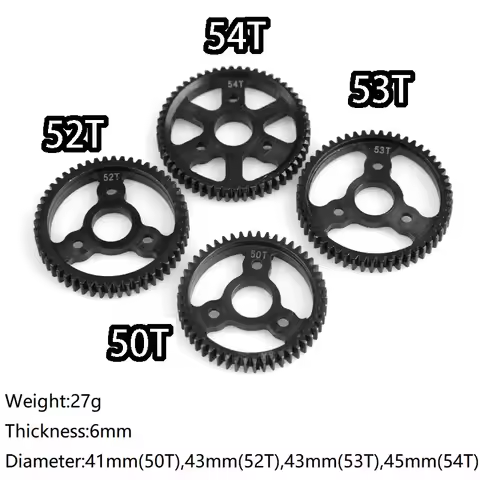 0.8M 32P 50T 52T 53T 54T Hardened Steel Spur Gear 3956 6842 for Traxxas Slash 4x4 VXL Stampede Rustl