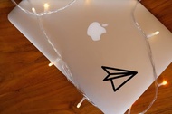 decal sticker macbook apple stiker paper plane pesawat kertas laptop