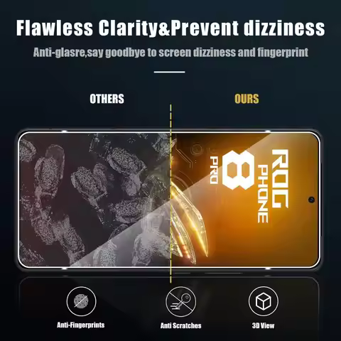 2/4Pcs Tempered Glass For ASUS ROG Phone 8 8Pro Screen Protector Glass Film