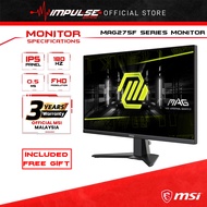 MSI MAG275F 27" Rapid IPS Panel Gaming Monitor (1920 x 1080, 180Hz, 0.5ms, Adaptive-Synch, FHD Resol