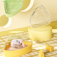 CROSSTRADE Hamster Sand Bath Box, Transparent Anti-spill Pet Bath Container, Plastic Detachable Esca