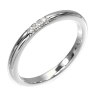Tiffany Forever Classic 系列戒指，7.5 號，950 鉑金鑲鑽，約 ​​3.24 克，女士款 [二手]
