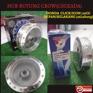 Honda Click 110cc /Icon 110cc  - 【CHIKADA】Buyung Rim Tayar Motor Chrome (Depan/Front)