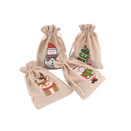 12PcsLot Christmas Cotton Bags 15x20cm Big Storage Pouches Drawstring Gift Bag Nice Jewelry Boutique Candy Packaging Bags