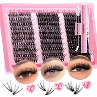 Segmented False Eyelashes Set Europe America 50D60D Thick Self-Grafting Eyelash Extension Lash Clust