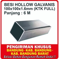 Hollow Galvanis 100 x 100 KTK FULL Besi Hollow Galvanis 100 x 100 x 6