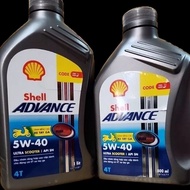 Nhớt shell Advance ultra 5W40 cho xe tay ga nhớt xe ga shell ultra 5W40 chai 800ml và 1 lít