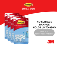 3M™ Command™ Small Hooks 17092CLR No Surface Damage Holds up to 450g 2 pcs/pack For general purpose