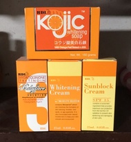 Rdl Set - Rdl #3 60ml,Rdl Kojic + Glutathione Soap 150g,Rdl Whitening Cream 25ml & Rdl Sunblock 25ml