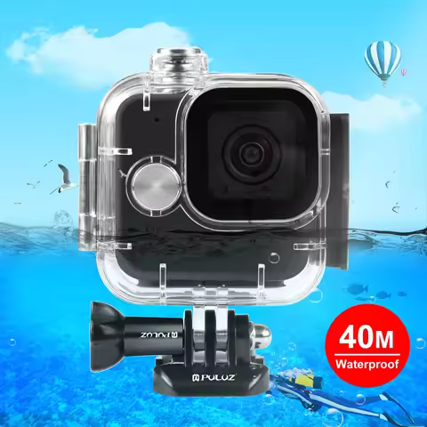 PULUZ 40m for GoPro Hero11 Black Mini Waterproof Housing Protective Case with Buckle Basic Mount & S