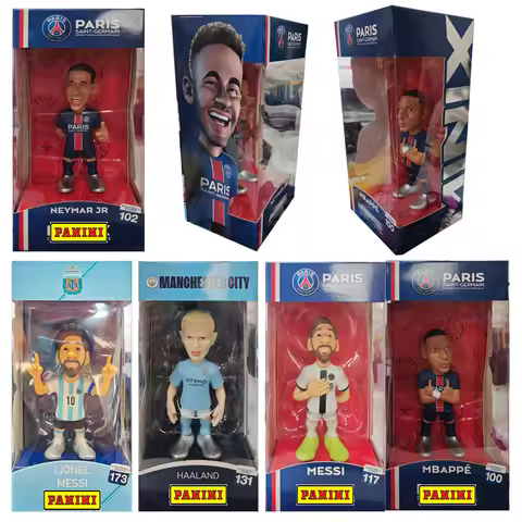 PANINI Football Figures Model Messi Neymar Mbappe Haaland Collectible Decorative Item Boy Birthday C