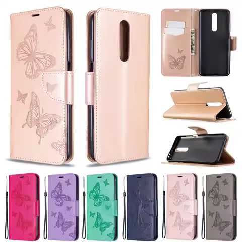 Leather Flip Case For Xiaomi Redmi Note 9S 9 Pro Max 3D Butterfly Purse Wallet Book Coque for Red MI
