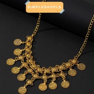 SIMPLESHOPLS Tassel Necklace, Bohemian Style Vintage Coin Necklace, Multipurpose Versatile Bohemian 