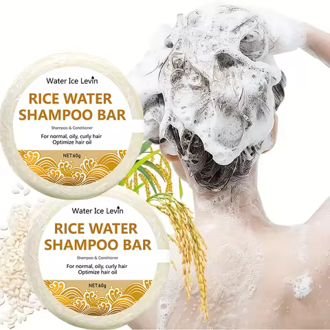 Organic Rice Shampoo Soap Bar 60g Oil-Free Conditioning Protein Nourishing Anti-Loss Hair Hair Growt