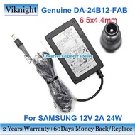 4F 1 12V 2A AC Adapter Da-24B12-Fab Charger For SAMSUNG Laptop Power Ply 24W 6.5X4.4Mm