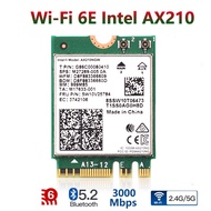 【Antenna set optional】Intel AX210 WI-FI 6E Bluetooth 5.2 Dual Band 3000Mbps M.2 Wireless Card AX210N