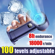 VGD Handheld fan strong wind Mini fan portable 100 Gear Strong Wind Speed Digital Display Adjustable