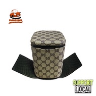 Gachi patterned leather car trash can