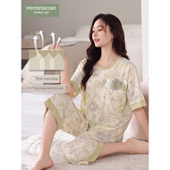 baju tidur sexy nipis sexy sleep women Piyama pakaian rumah pertengahan umur wanita Antartika