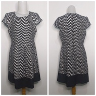 Baju Dress wanita Rajut branded import Hitam Putih Premium PL 972